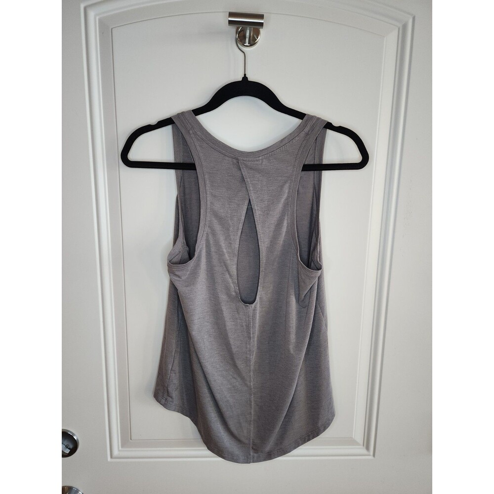 DISCONTINUED Athleta With Ease Open Back Tank Flagstone Gray Heather Small